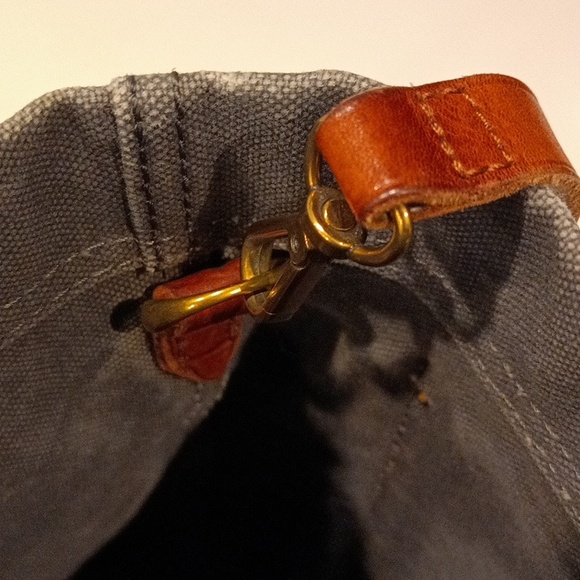 Madewell Canvas Transport Tote Bag with Brown Leather Straps - Picture 4 of 12